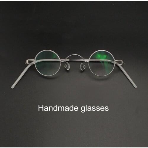 Handmade custom round diameter 30mm 32mm 34mm 36mm small round frame prescription glasses men and women retro optical glasses