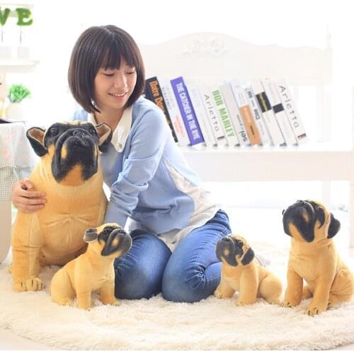 Wholesale Cartoon Simulation Dog Plush Toys Pugs Dog Stuffed Toys Animals Dolls Baby Kids Toys Birthday Xmas Gift Lovers Present
