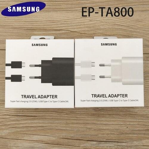Original Samsung Super Fast Charger 25W PD Quick Adapter Type C Cable For Galaxy S21 S20 Note 10 A51 A71 A91 S21FE S20FE M51 A90
