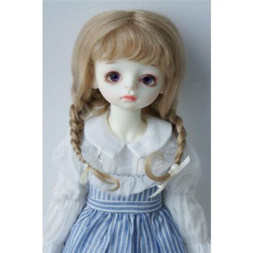 JD2031 1/3 23-25CM mohair BJD doll wigs 9-10 inch Long Lovely Anna braid wig 100% Long Angola mohair without extention
