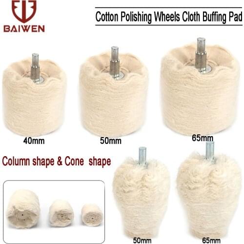 Polishing Buffing Pad Car Polisher Pad Column & Cone Shape Wheels Drill Kit for Aluminum,Stainless Steel Finish