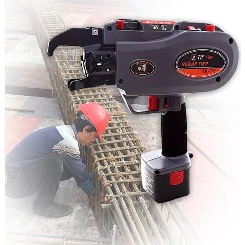 Portable Rebar Tying Machine Battery Drive Wire Tie Gun Cordless Steel Strapping Machine Adjustable Cordless Round Binder