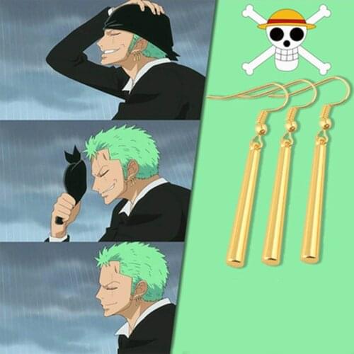 RJ Anime One Piece Sauron Cosplay Earrings Baseball Bat Clip Earrings Accessories Jewelry for Women Men Jewelry Accessories Gift