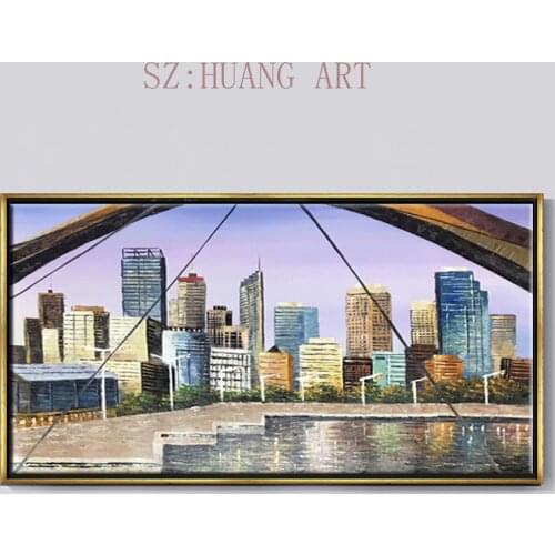 Hand-Painted Contemporary Art Oil Painting On Canvas Modern Paintings Home Interior Decor Abstract European Architecture