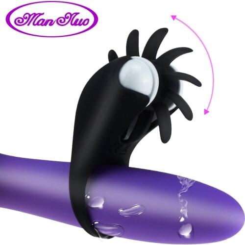 Silicone Vibrator Ring for Men Cock Waterproof Rechargeable Clitoral Stimulate Massager Ring Adult Sex Toys For Couples