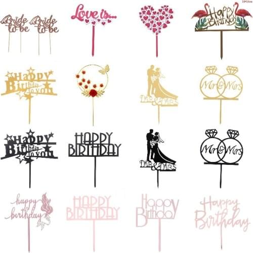 Wedding Cupcake Topper Set Love Heart Flamingo Lovers Cake Topper For Anniversary Valentines Day Wedding Party Cake Decorations