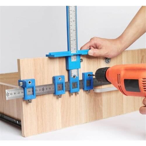 Wood Drilling Woodworking Tool Detachable Hole Punch Jig Tool Center Drill Bit Guide Set Metric Imperial Hardware Accessories