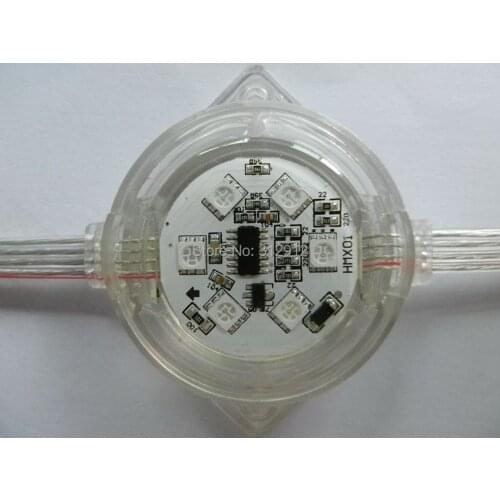 56mm diameter TM1804 led pixel module,injection type,1.44W,6pcs leds inside,DC24V input;IP68
