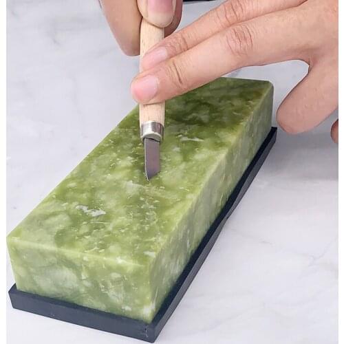10000 Grit Natural Green Agate sharpening stone Whetstone Fine Grinding Polishing Shaved bar kitchen knife sharpener honing tool