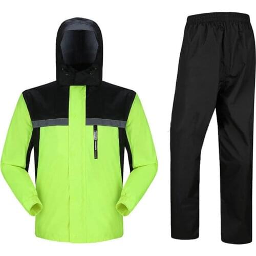 Men Waterproof Motorcyclist Rain Suit Moto Raincoat Rain Coat Jacket Pants Motorcycle Fishing Motorbike Biker Rain Set Unisex