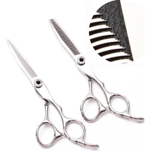 6'' JP 440C Antlers "W" 30 Tooth Professional Human Hair Hairdressing Scissors Cutting Thinning Salon Style Barbers Tools C9009