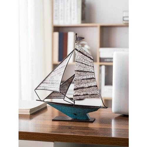 American Iron sailboat model ornaments go smoothly home living room porch TV cabinet wine cabinet decorations