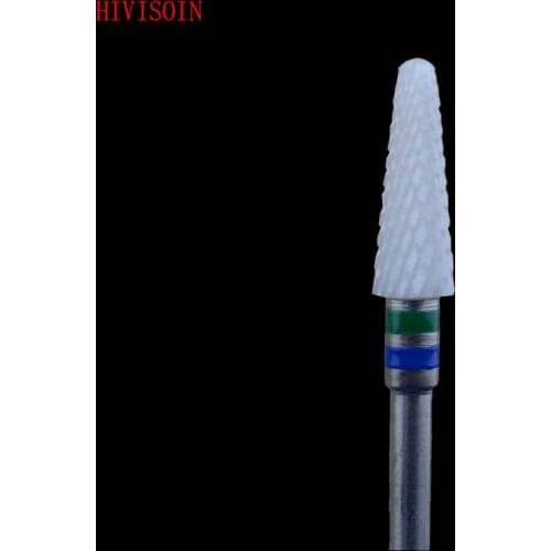 White Zirconia Ceramic Dental Lab Burs -15Pcs/Lot-- Conical Shape - Cross Cut-0402.060