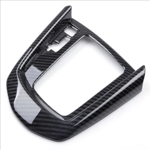 Free Shipping 1PC Carbon Fiber ABS Chrome Car Center Control Gear Shift Panel Cover Trim Molding For Mazda CX-3 2018 Car Styling