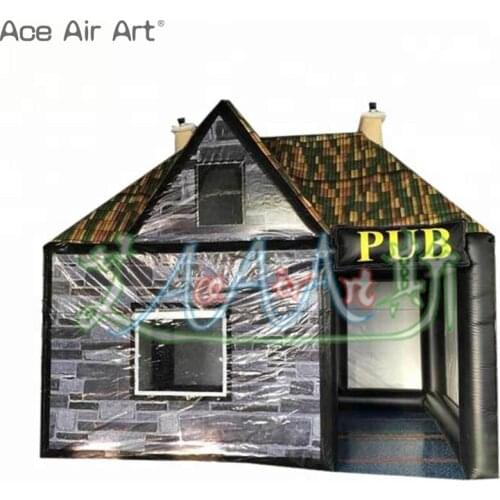 Durable 210D oxford fabric giant inflatable bar tent inflatable irish bar pub for party decoration