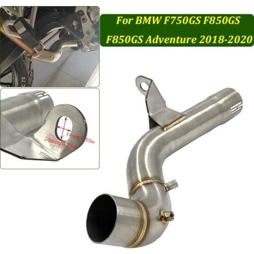 Motorcycle Modified Catalyst Delete Pipe Exhaust Middle Pipe Stainless Durable For BMW F750GS F850GS 2018-2020 F750 F 850 GS ADV