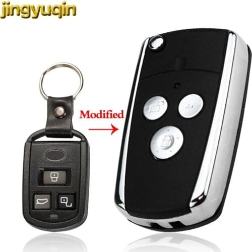 Jingyuqin Modified Remote Flip Car Key Shell For Hyundai Sonata Moinca For Kia Upgrated Folding Key Fob 3 Buttons