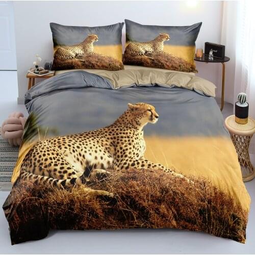 3D Camel Beddings Comforter Covers Sets Pillow Shames Set Full King Queen Double Full Twin Size Custom Design Tiger Bedclothes