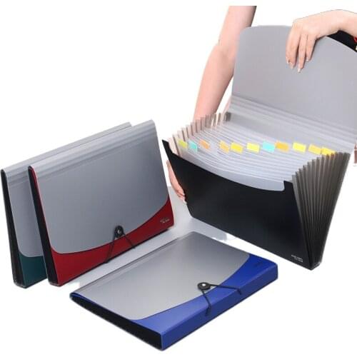 New Arrival 12 Layer A4 Multilayer Desk File Folder Expanding Bag Document Paper Storage Organizer Case School Office Stationery