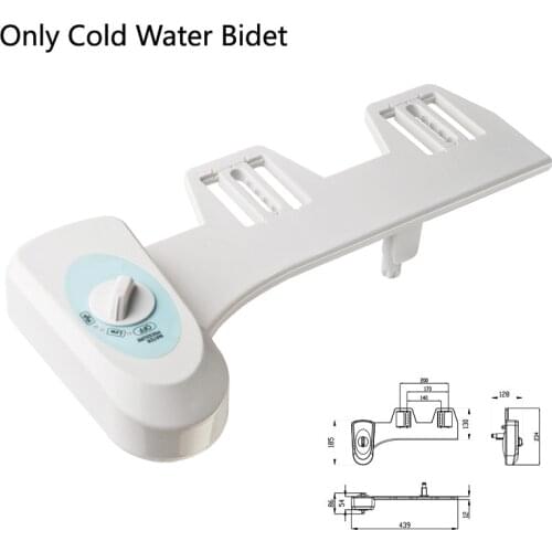 Single Nozzle Bathroom Toilet Seat Bidet Sprayer Cold Water Non-Electric Toilet Sprayer Nozzle Sprinkle