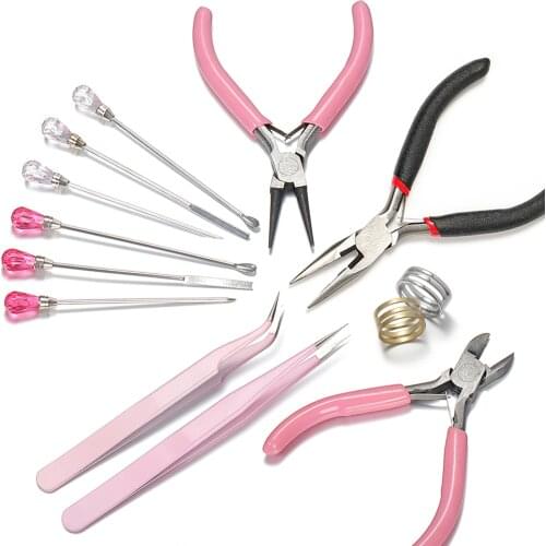Resin Spoon Tweezers Pick-Up Muddler Poke Needle Spoon Plier Tools Set for Silicone UV Epoxy Resin Mold Jewelry Making Craft DIY