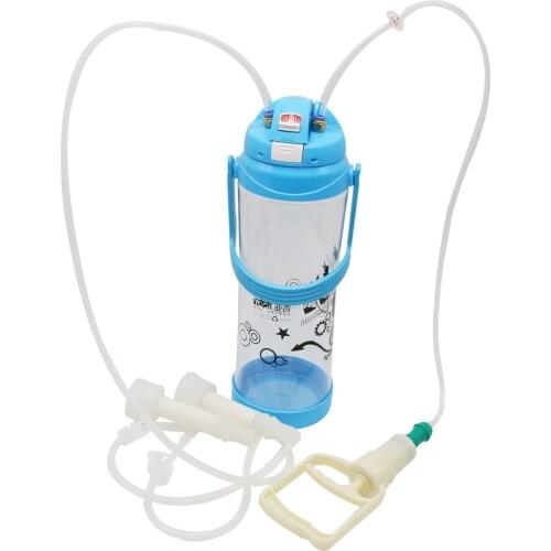 3L Manual Double Head Impulse Milk Milking Machine Portable Plastic 0.8 Gal Vacuum Pump Milker for Farm Sheep Cows Goats 1PCS