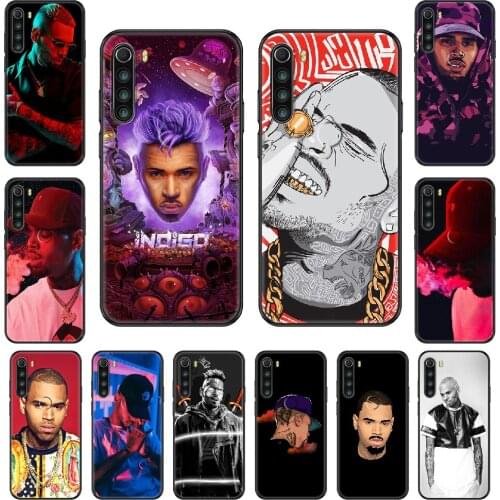 Rap singer Chris Brown Phone case For Xiaomi Redmi Note S2 4 5 6 7 8 A S X Plus Pro black art waterproof trend shell 3D cover