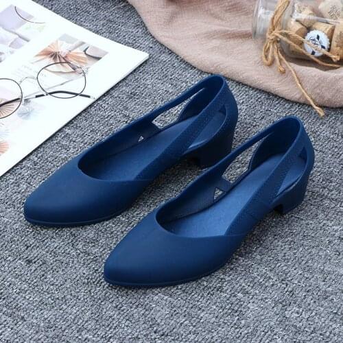 Woman Sandals Pointed Toe Ladies Shallow Female Mid Heels Summer Womens Hollow out Breathable Comfortable Women Shoes 2021 New
