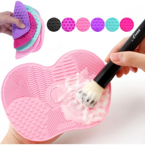 Silicone Makeup Brush Cleaner Foundation Makeup Brush Scrubber Board Pad Make Up Washing Brush Gel Cleaning Mat Hand Tool
