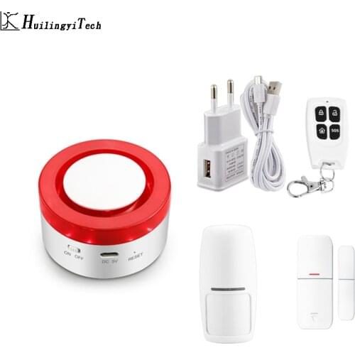 Tuya Smart Life Siren APP Control Alarm System Home Garage Motion Sensor Russia/English Voicatible Intelligent Wireless Camera