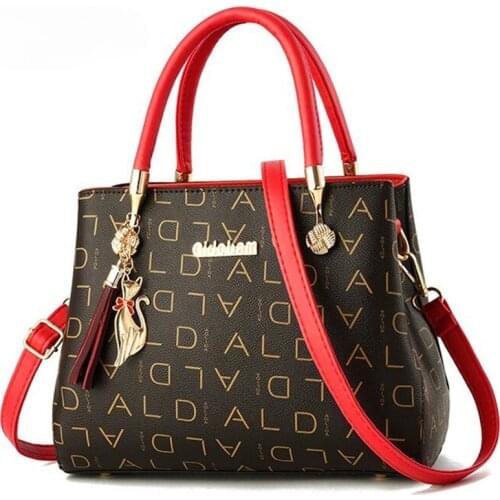 Artificial leather Womens Bags Luxury Shoulder Messenger Bag Crossbody For Women big capacity letter printing wild Ladies bags