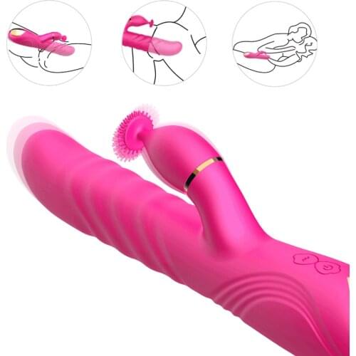 3 Frequency Telescopic 10 Modes Female Vibrators for Women Vagina Clitoris Dildo Erotic Goods Products Sex Toys for Adults Shop