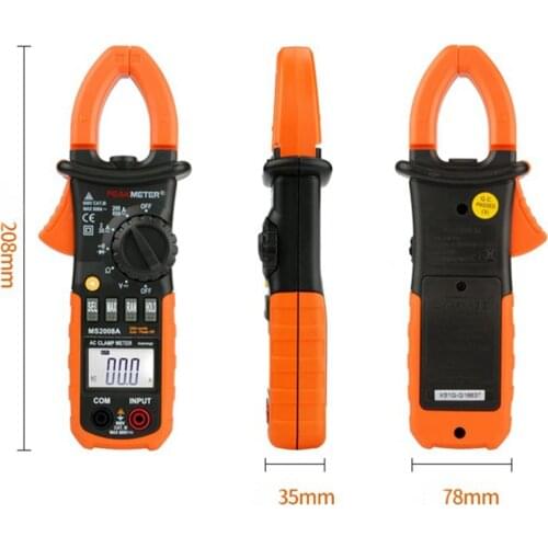 MS2008A Intelligent Digital Clamp Meter High Precision Multimeter AC Current Voltage Resistance Capacitance Measuring Tester