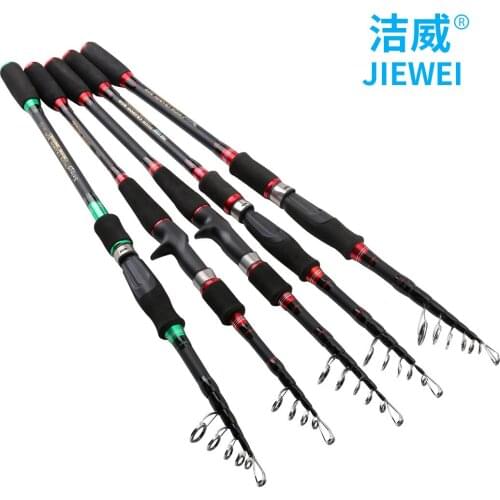 Shrinking lure fishing rod 1.8M/2.1M/2.4M/2.7M/3.0M spinning/gun handle lure pole travel carbon hard tuning sea rod fishing gear