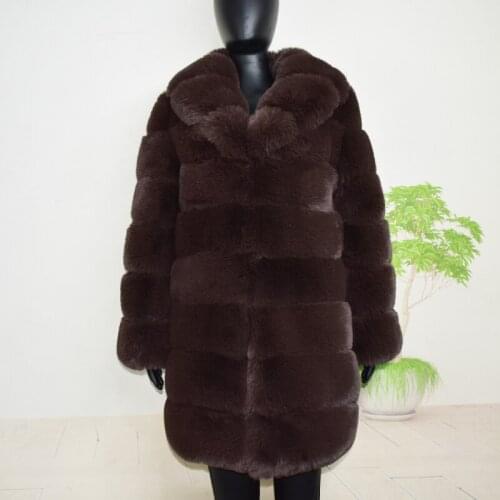High Man made Quality Hairy Lapel Fur Coats and Jackets Women Fluffy Top Coat with Winter Fur Jacket Outwears Femme