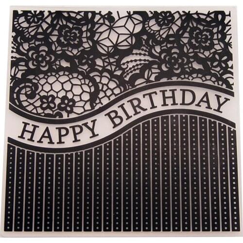 YINISE Plastic Embossing Folder For Scrapbook Stencils BIRTHDAY DIY PAPER Album Cards Making CRAFT SUPPLIES Scrapbooking MOLDS