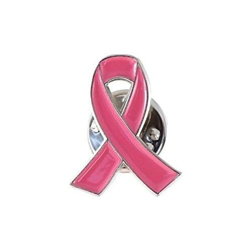 Pink Ribbon Breast Cancer Awareness Lapel Pin
