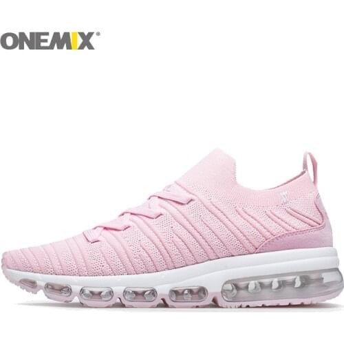 ONEMIX Women Running Shoes Jogging Footwear Knitted Summer Breathable Sneakers Walking Outdoor Sport Shoes Slip-On Sock Shoe