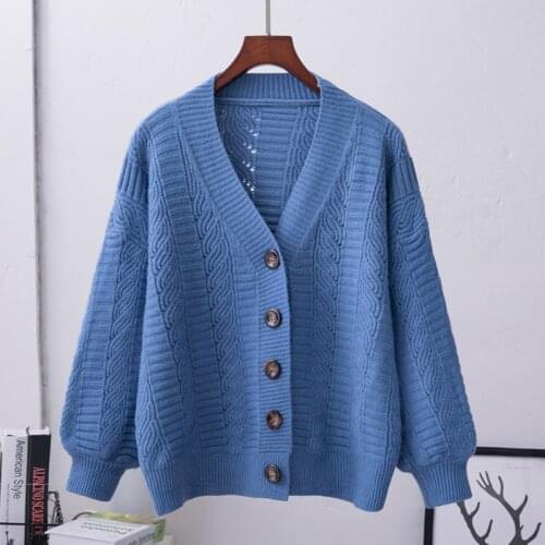 Knitted Cardigan Women 2021 Autumn Long Sleeve Oversized Knitted Sweater Women Casual Loose Knitted Coat And Jacket Jumper Top