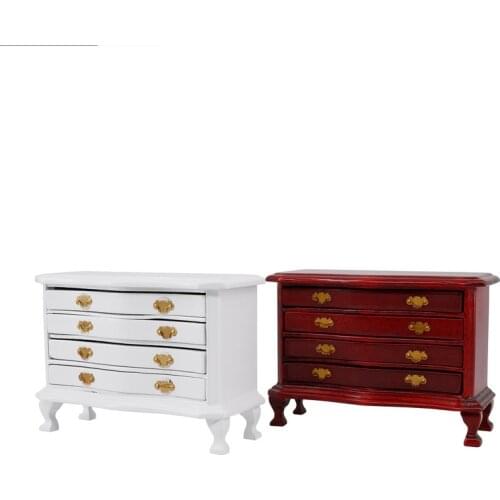 1:12 Doll House Miniature Collection Bedroom Drawers Mini Furniture Decoration for DIY Model