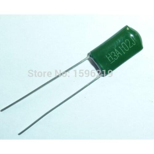 10pcs Mylar Film Capacitor 1000V 3A102J 1000pF 1nF 3A102 5% Polyester Film capacitor