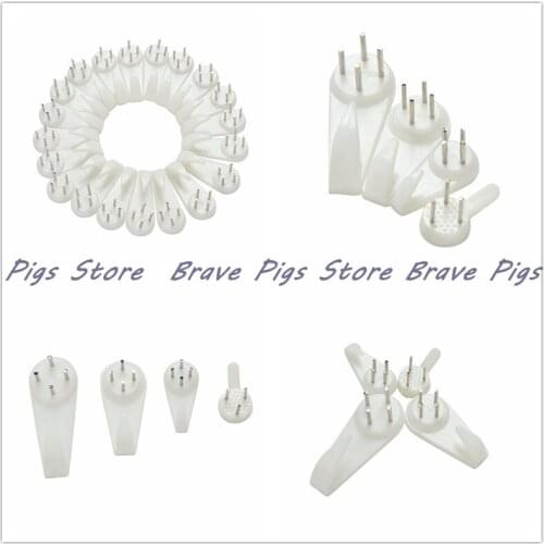 20PCS White Color Wall Mount Photo Clock Picture Frame Hook Seamless Needle Nail Plastic Hard Frame Wall Hook Hanger Home Decor