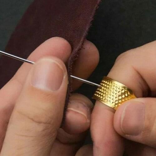 5pcs/lot Metal Thimble Sewing DIY Tools Gold Ring Finger Sewing Quilting Protector Tools Crafts Home G3N2