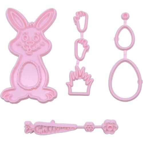 8 pcs Rabbit Decorating Flowers gift stainless steel Cute Cutting Biscuit Mould Cake Fruit sugar mold baking tools