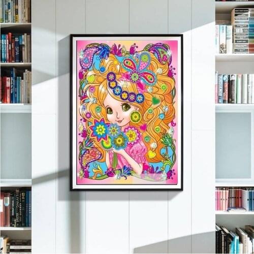 Beautiful Girl 5D Special Shaped Diamond Painting Embroidery Needlework Rhinestone Crystal Cross Crafts Stitch Kit DIY Picture