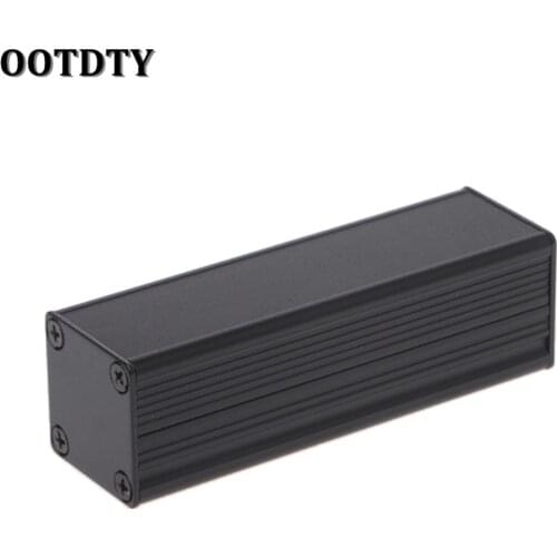 OOTDTY New DIY Extruded Electronic Project Aluminum Enclosure Case Black 80x25x25mm