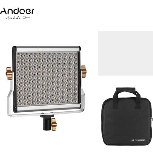 Andoer CRI95+ Bi-color Video Light Panel Fill-in Lamp with 480 LED 3200-5600K for Nikon Canon DSLR DV Camcorder Studio Shooting