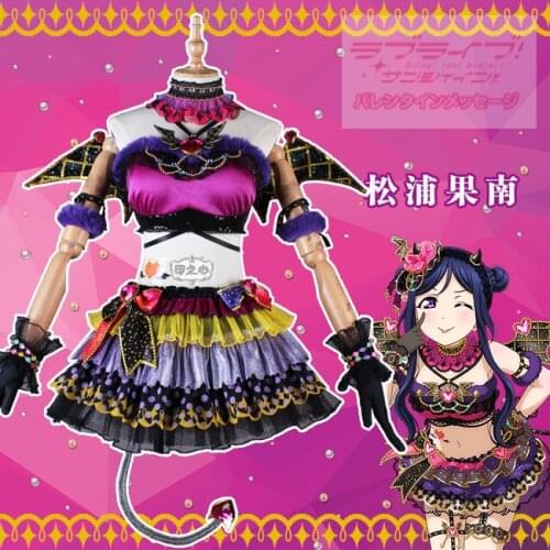 Anime cosplay Love Live Sunshine Aqours Little Devil Kanan Dia Riko Party Dress Halloween Costumes A
