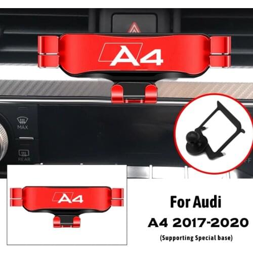 Car Mobile Phone Holder For Audi A4 B9 8WH 2017-2021 Air Outlet Clip Mounts Stand GPS Gravity Navigation Bracket Car Accessories
