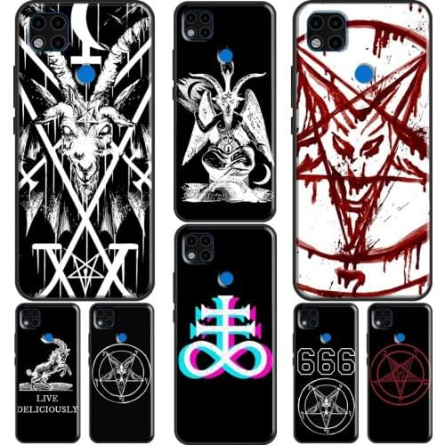 Satanic Pentagram Baphomet Phone Case For Xiaomi Redmi Note 10 Pro 8T 9S 8 9 Pro Cover For Redmi 9 9T 9A 9C 7A 8A K40